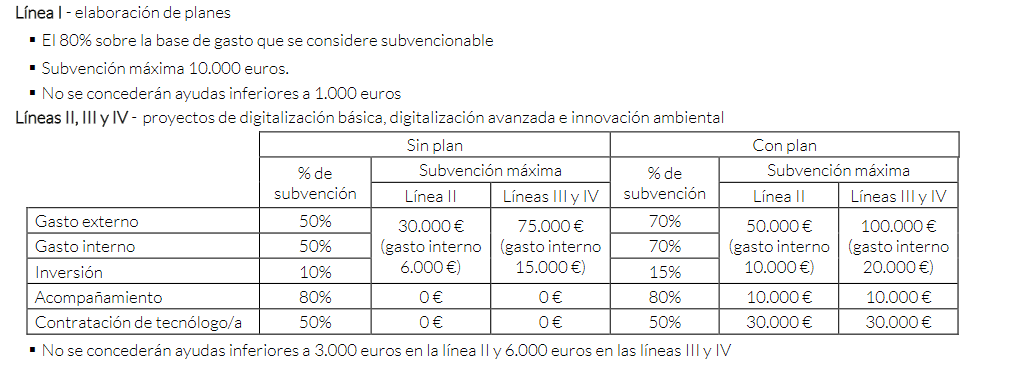 Cuadro Ayudas Digitalizar Bizkaia